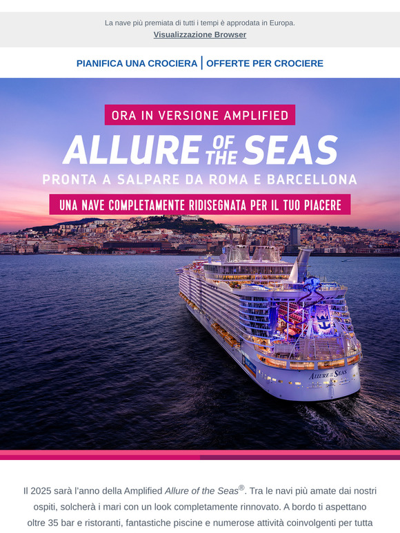 Notizia dell’ultima ora: è arrivata la nuova Amplified Allure of the Seas