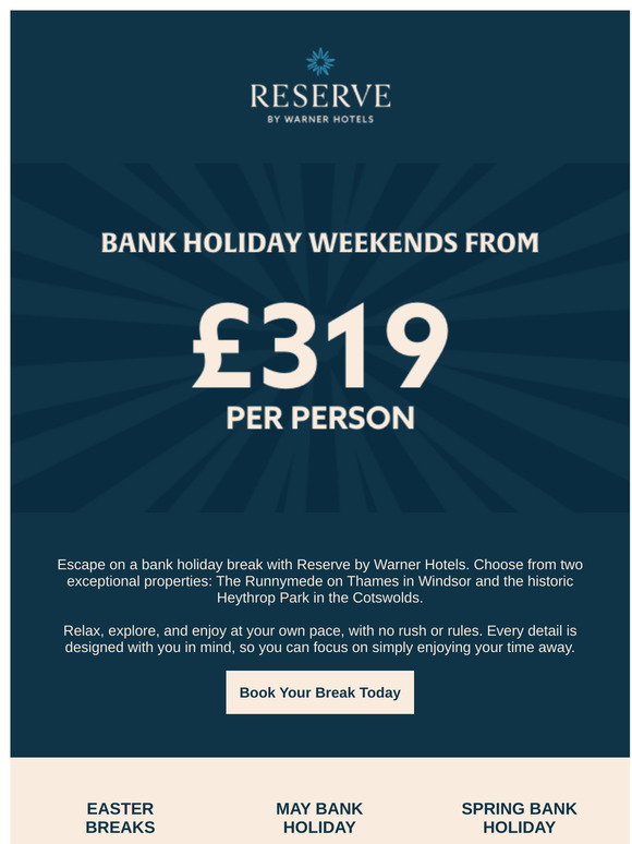 Celebrate the Bank Holiday with us
