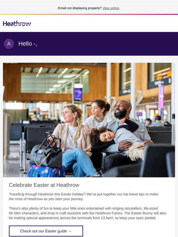 Your guide to Easter at Heathrow