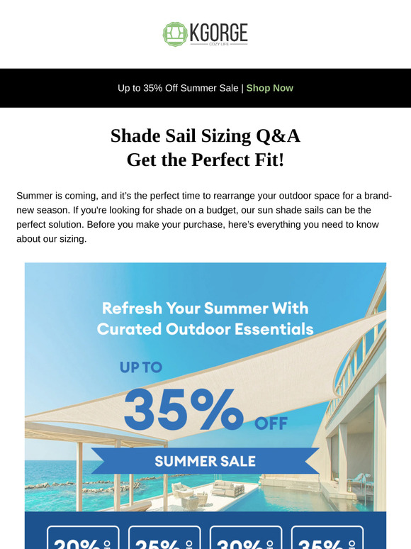 👉 Q&A about Shade Sail Sizing - Read Before You Buy