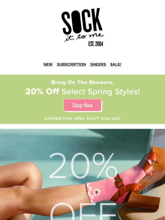April Showers Bring… 20% Off Spring Socks! ☔🌸