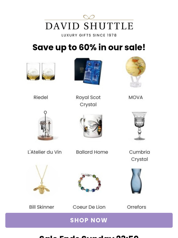🛍️ Up To 60% Off Sale Ends Sunday 🛍️