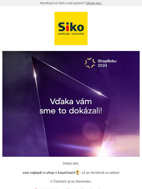 ĎAKUJEME Vám, našim skvelým zákazníkom!
