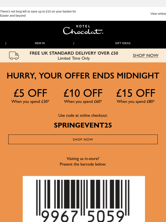 Last chance, your offer ends midnight
