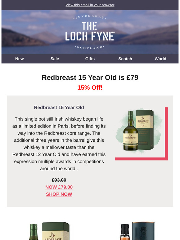 15% off Redbreast 15 Year Old 💚
