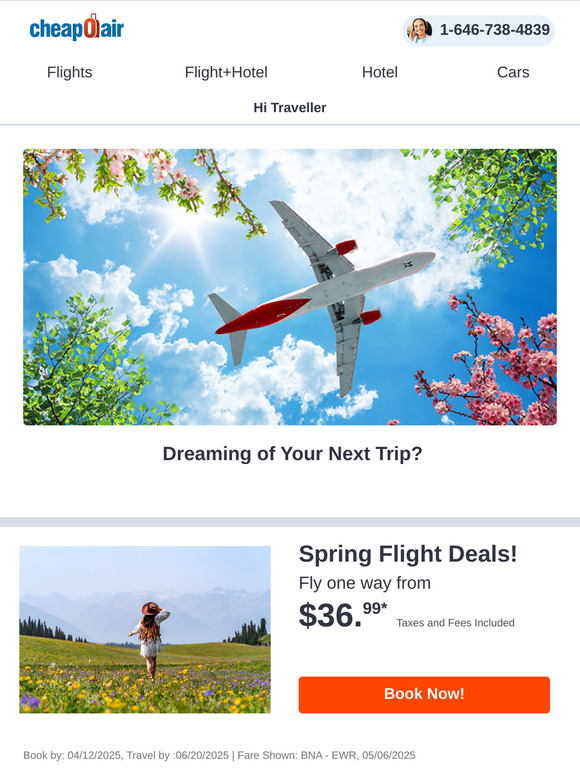 ✈ Spring Flight Deals!  Fly from $36.99