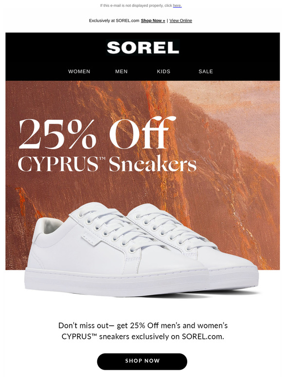 Take 25% Off Cyprus Sneakers