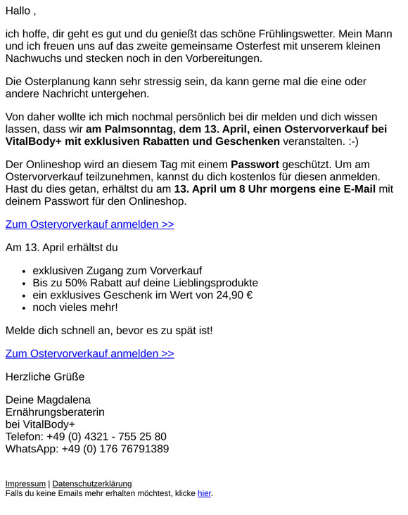 Habe ich dich vergessen?