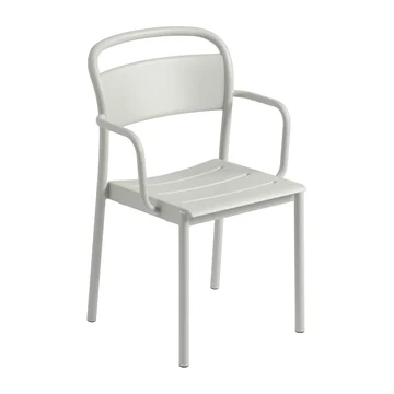 Linear steel armchair armstol Grey (RAL 7044)