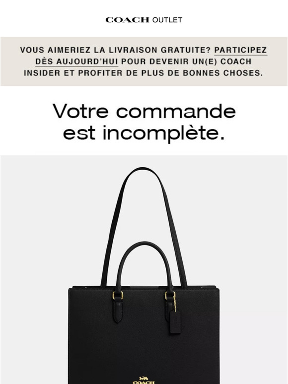 OBJET : Votre panier d’achat