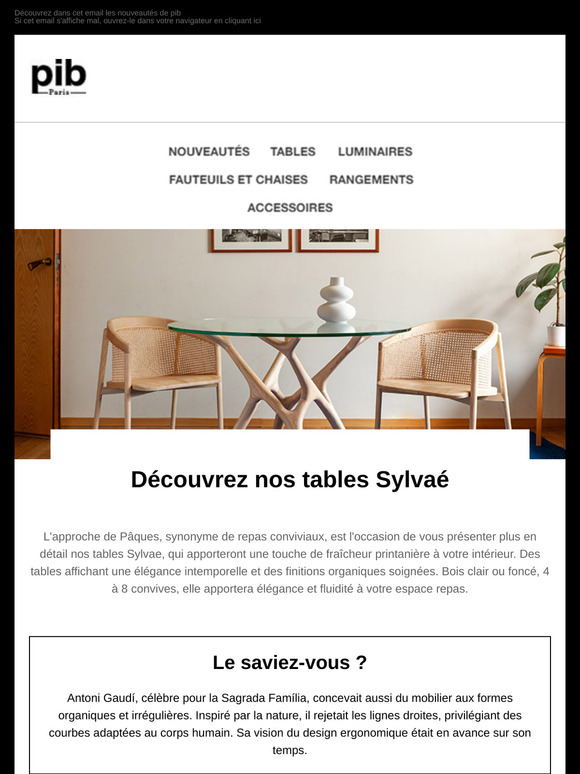 Découvrez nos tables Sylvae : Tables de repas au design organique