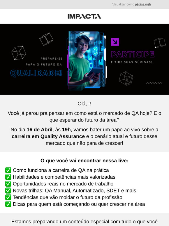 Live - Carreira e Mercado de QA — O que você precisa saber?