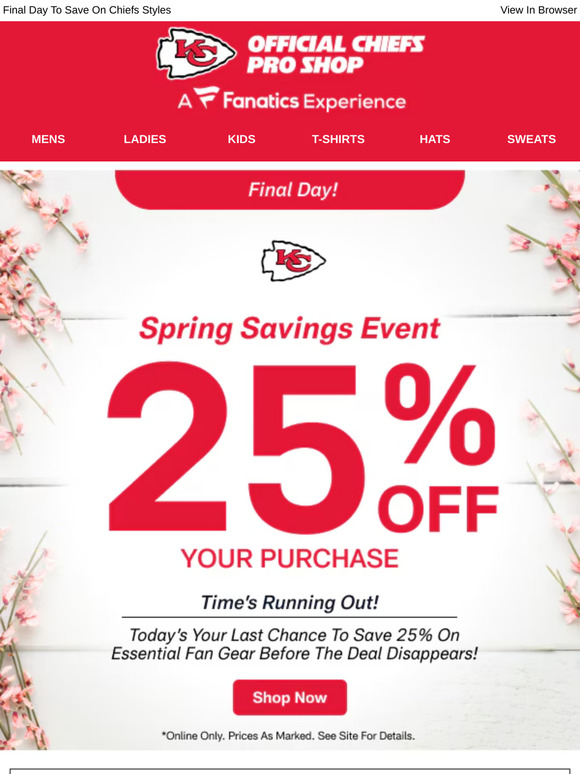 Countdown's On >> 25% Off Spring Savings Ends Tonight