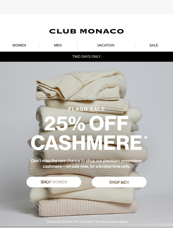 FLASH SALE: Seasonless Cashmere