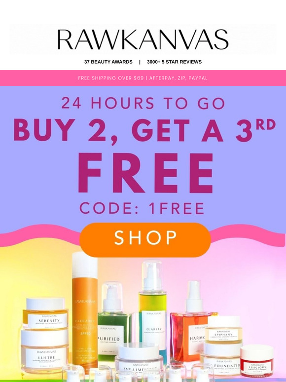 ⏰ 24 Hours Left: Buy 2, Get 3rd FREE