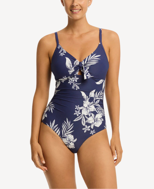 Aloha Tie Front DD/E One Piece Swimsuit