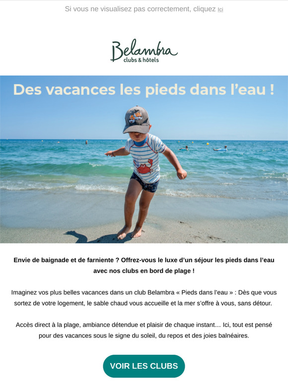 🏖️ Baignade et farniente : découvrez nos clubs pieds dans l'eau !