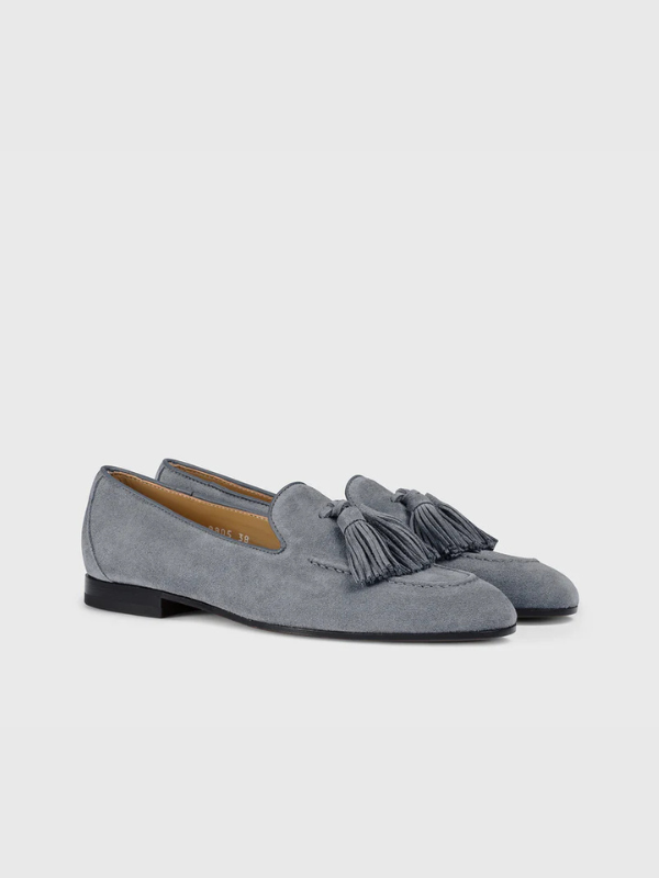 Mocassino con nappine in suede "haven"