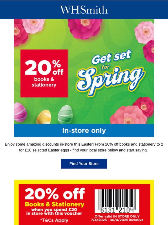 BIG discounts in-store this Easter 🐰