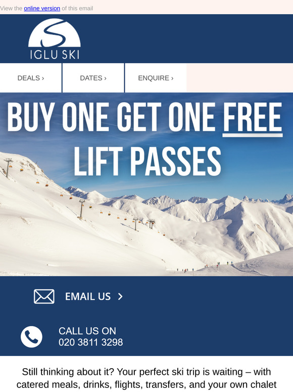 Don't Miss Out! Buy One Get One Free Lift Passes ⛷️