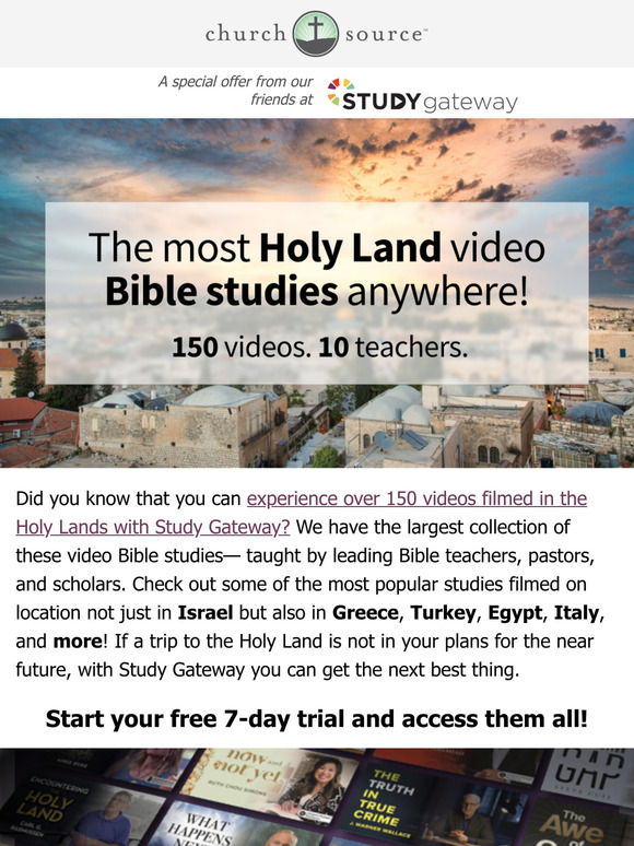 Top Studies Filmed in the Holy Land + Plans as Low as $6.95!
