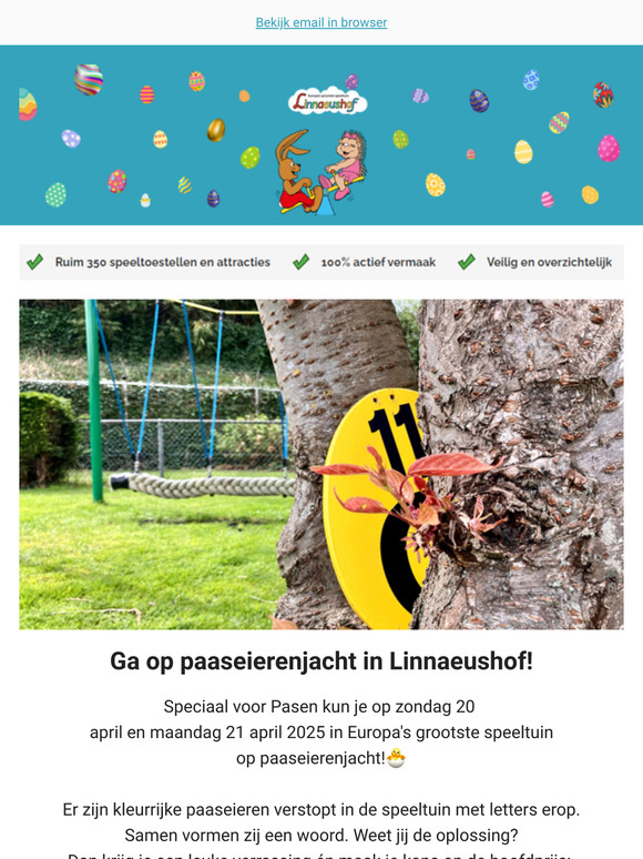 🐣 Ga op paaseierenjacht in Linnaeushof!