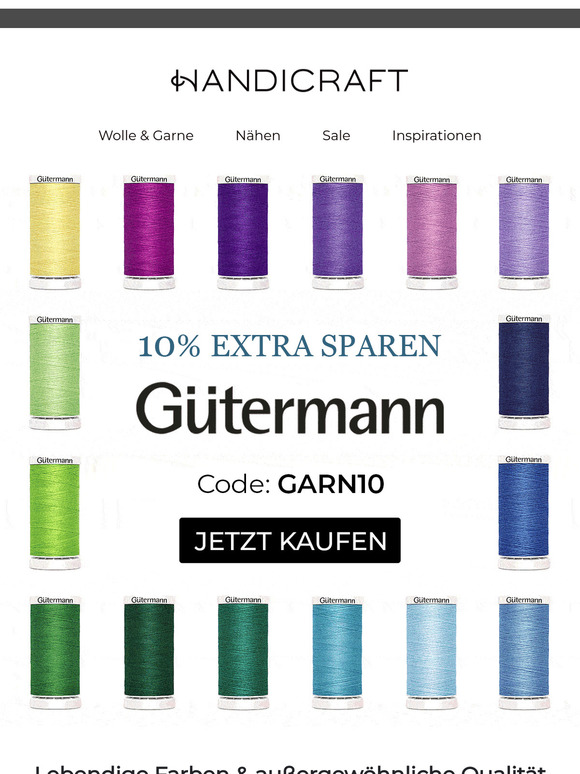 🧵 Nur 48h! 10% auf Gütermann Garne – Jetzt zugreifen!