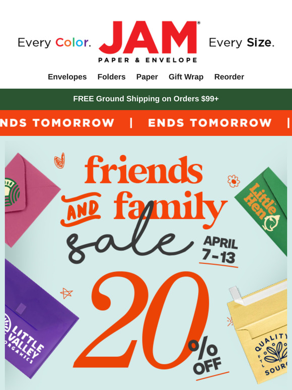 Friends and Family Sale, 20% OFF! Stock up on your office essentials today. 💫