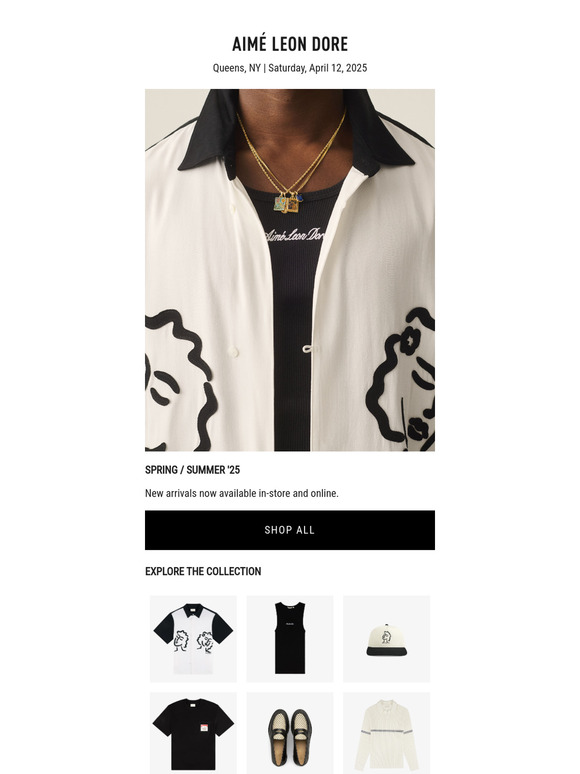 Aimé Leon Dore Lace Resort Shir white S Aimé Leon Dore Lace Resort Shir white S Lace Resort Shirt
