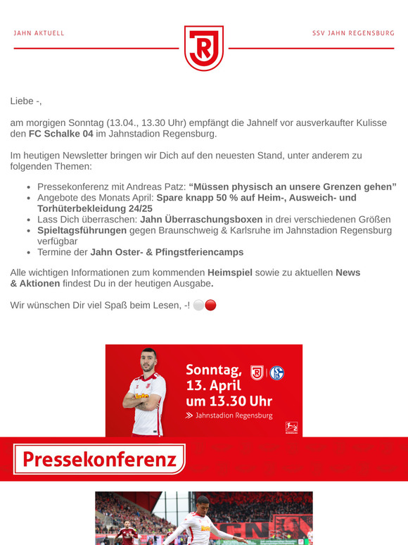 Jahn Aktuell |  "Müssen physisch an unsere Grenzen gehen" ⚪🔴