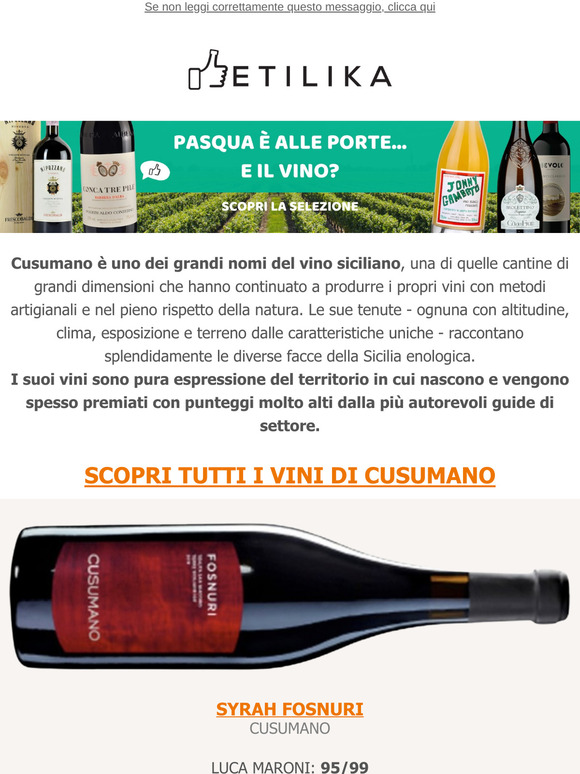 🌞La Sicilia di Cusumano: Insolia, Benuara Rosso, Merlot e Syrah Fosnuri