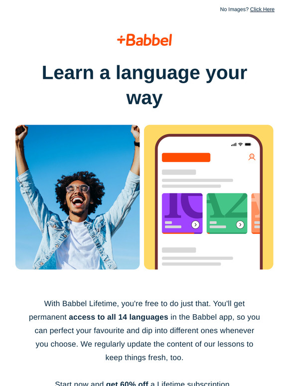 —, 60% off Babbel Lifetime is waiting for you 🎀