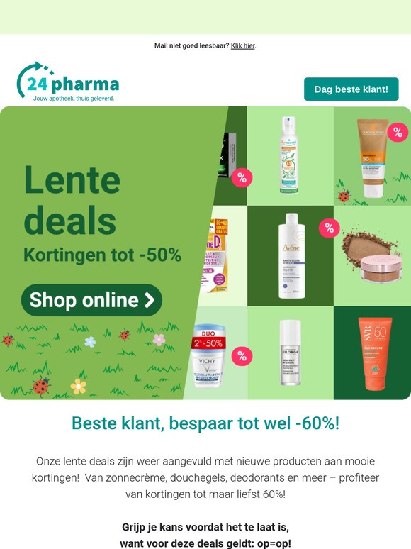Er zijn nieuwe lente deals, tot -60% korting!🌷