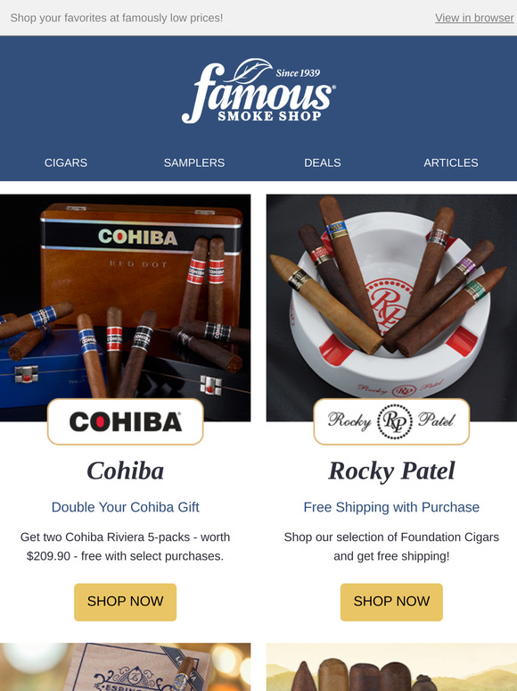 Famous Smoke Shop This week's best from Famous... Milled