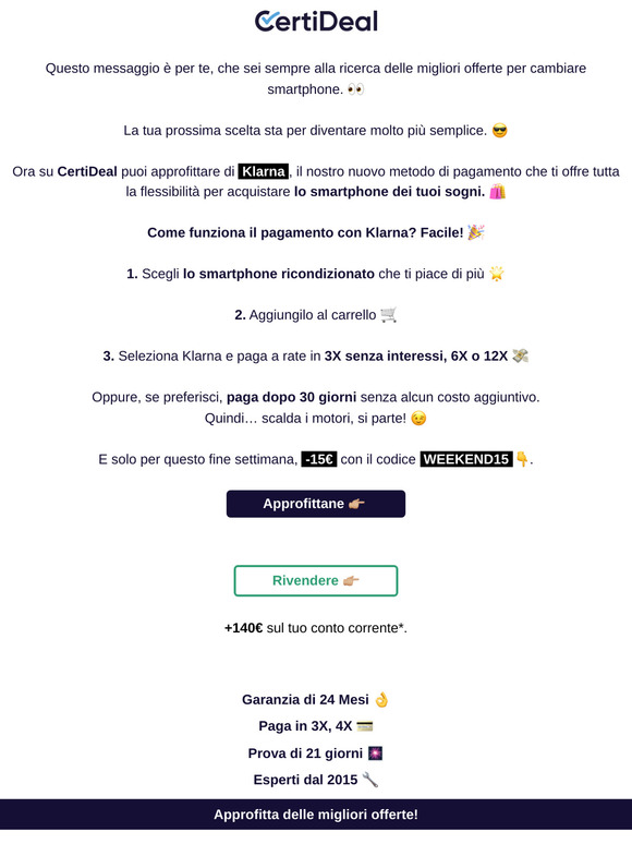 Nuova entrata in CertiDeal: diamo il benvenuto a Klarna!✨
