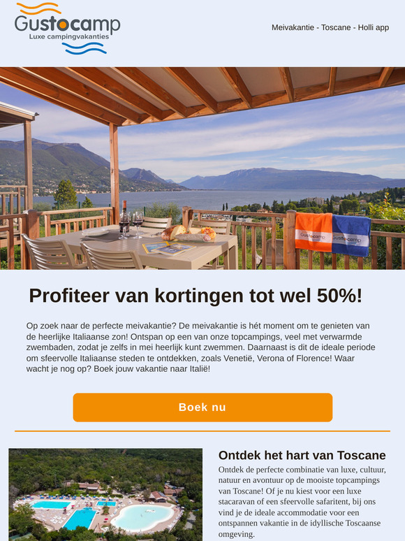 Boek nu en ontvang tot 50% korting