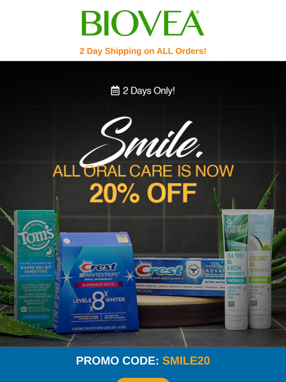 Big smiles for big savings! 2 days only!