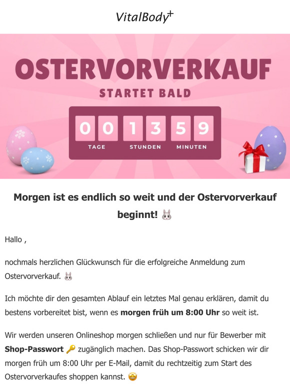 Morgen ist es soweit! 🐰
