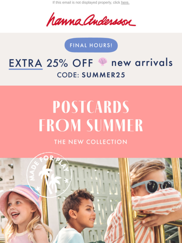 Final Hours: Extra 25% Off New Arrivals