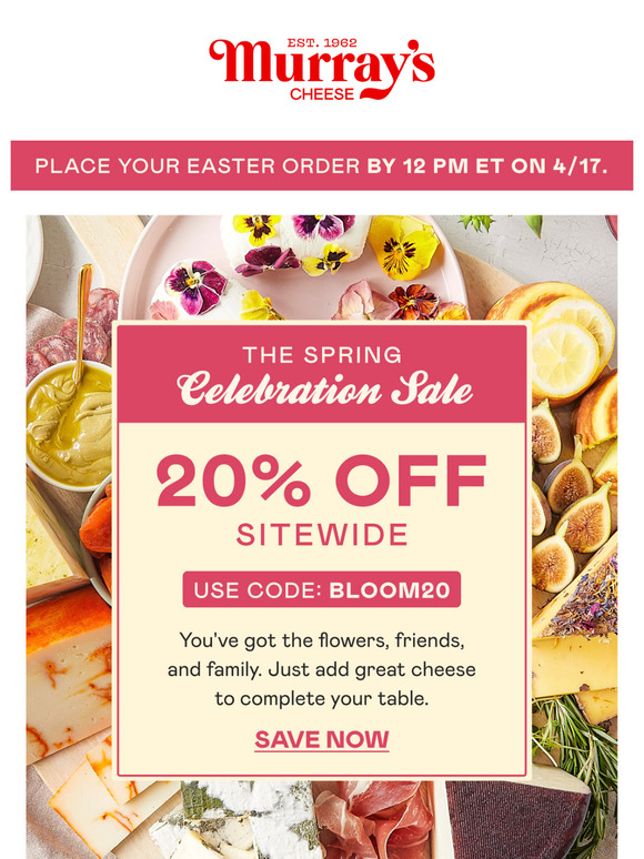 It's Here: 20% Off Sitewide