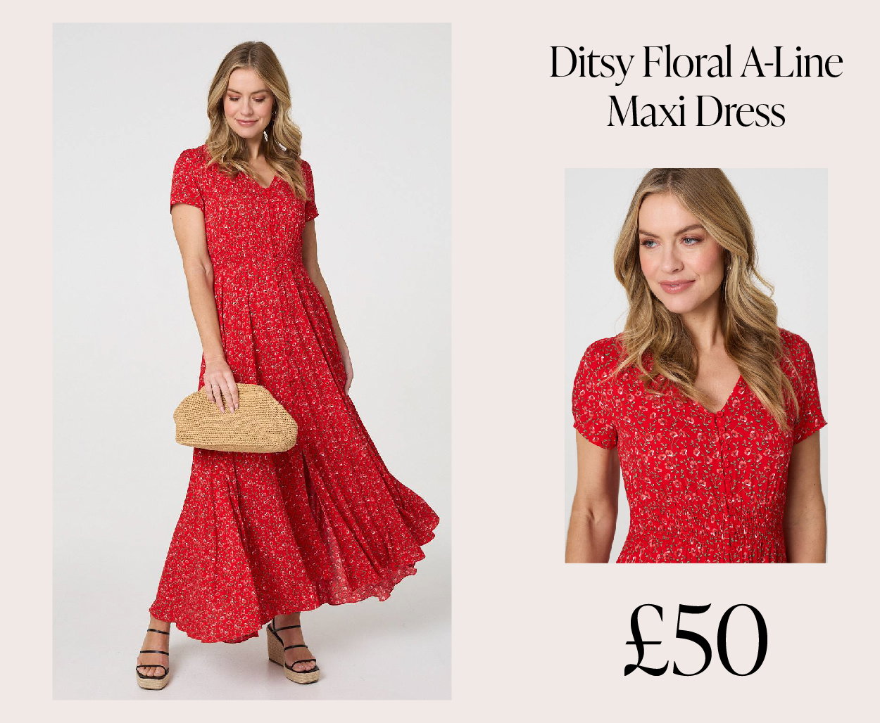 Ditsy Floral A-Line Maxi Dress | Shop Now