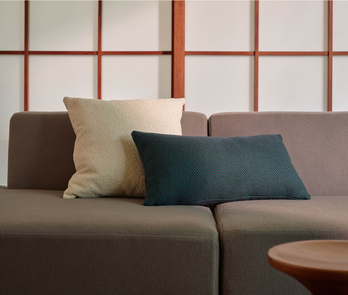 Pictured: The Form Sectional in Clay (Tonus)