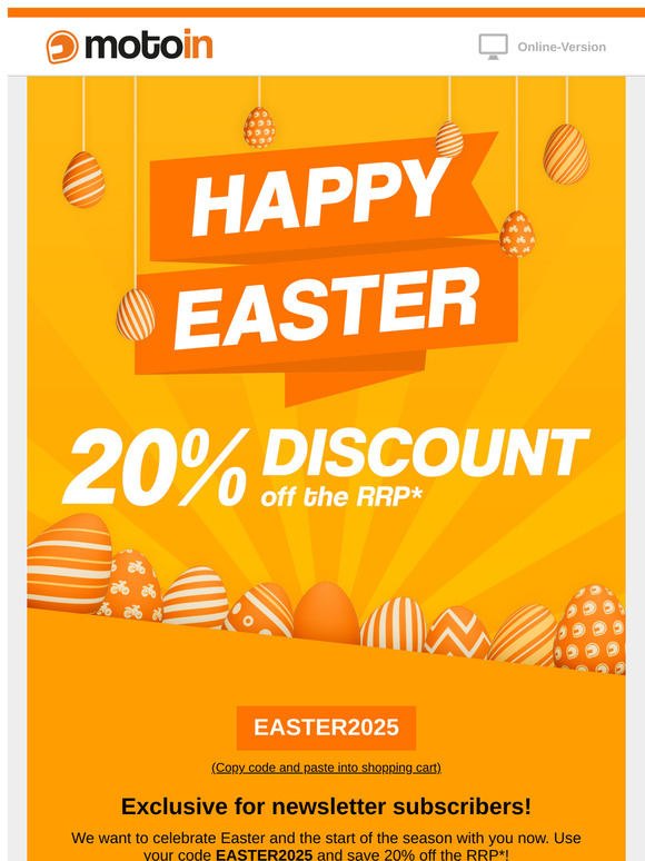 🥕🐇 20% Easter discount on the RRP!