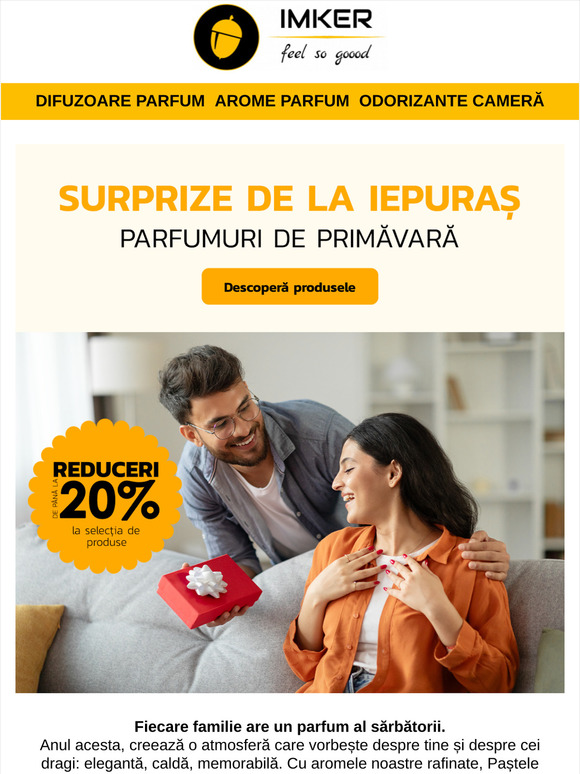 💝 Cadouri Parfumate de Paște cu 20% REDUCERE