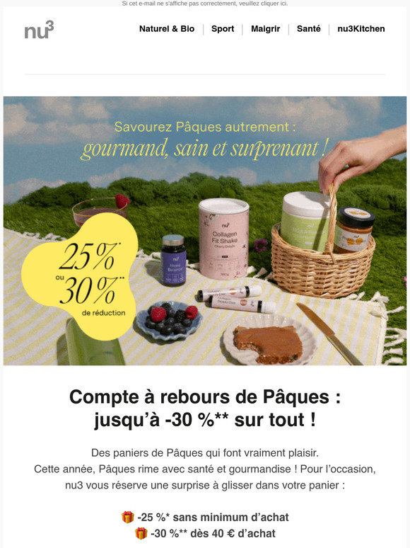 Compte à rebours de Pâques : profitez de -30 % ! 🌸