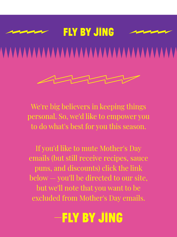 Need a break from Mother’s Day content?