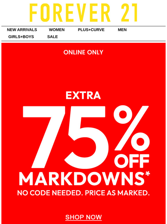 Extra 75% off! 🚨