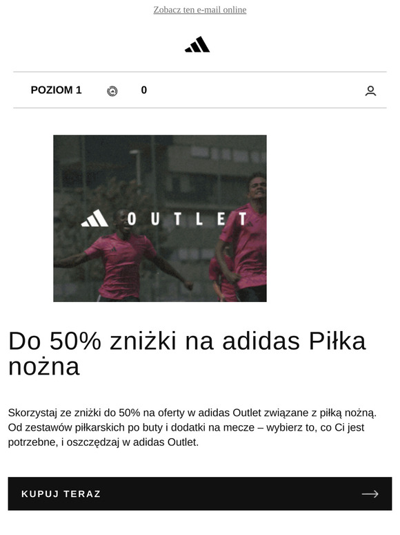 Outlet: do 50% zniżki na adidas Piłka nożna