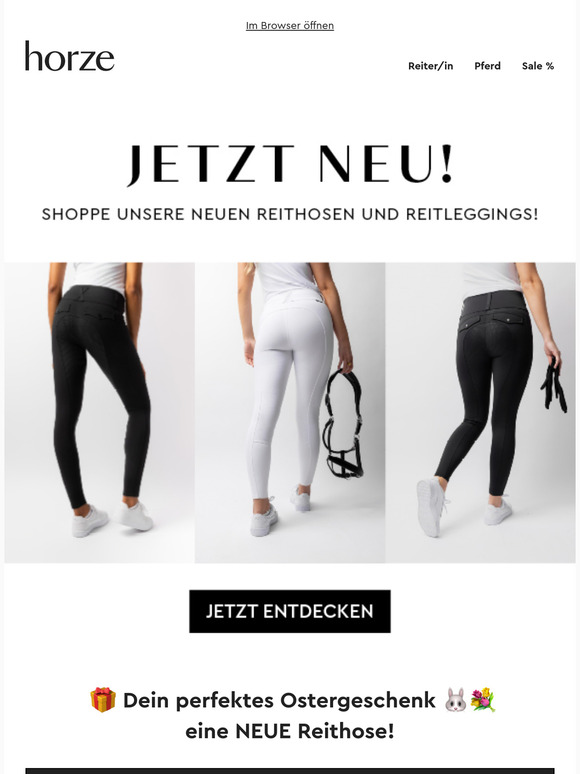 WOW! 🤩 Bis zu -20% Rabatt auf deine neuen Reithosen & Reitleggings! 🧡