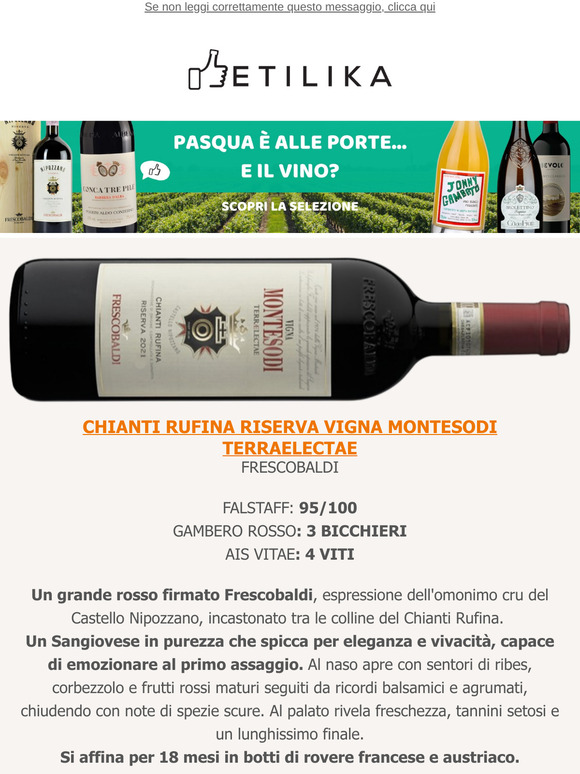 🍷Chianti Rufina Riserva Montesodi, Müller Thurgau Cantina Valle Isarco, Lambrusco Otello Ceci